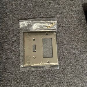 Restoration Hardware Muted Gold Brass Switch Faceplate NWT.